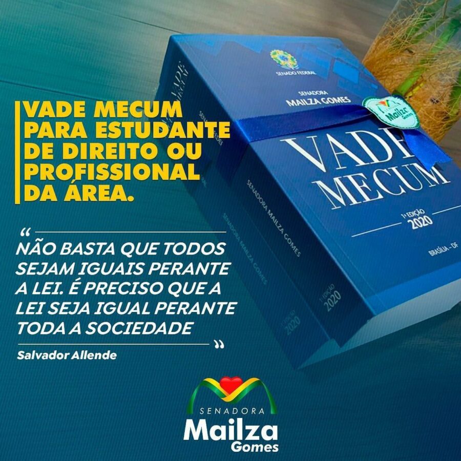 Mailza Gomes Entrega Vade Mecum Gratuito Para Estudantes De Direito E