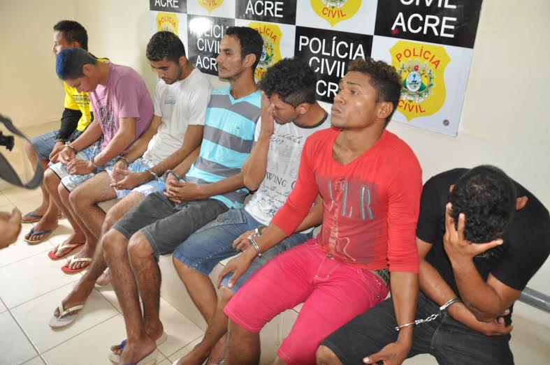 Sete pessoas foram presas durante nova fase da Operação Impactus, em Rio Branco e Senador Guiomard/Foto: Selmo Melo/ContilNet Notícias presos-operacao