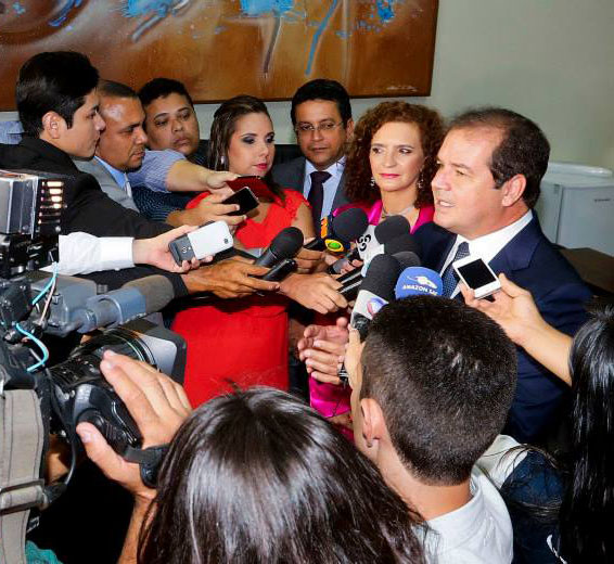 Tião Viana durante coletiva de posse/Foto: Secom 10891859 755595397842940 37853434144944229 n