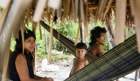 Awá-guajas que vivem em aldeia mantêm contato com índios isoladosDivulgação Funai awa-guaja-heloisadarcanchi-funai13
