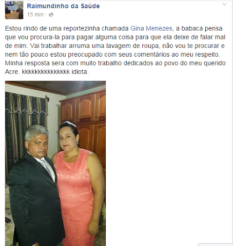 Os comentários do deputado foram postados em sua página do Facebook/Foto: Reprodução Facebook deputado