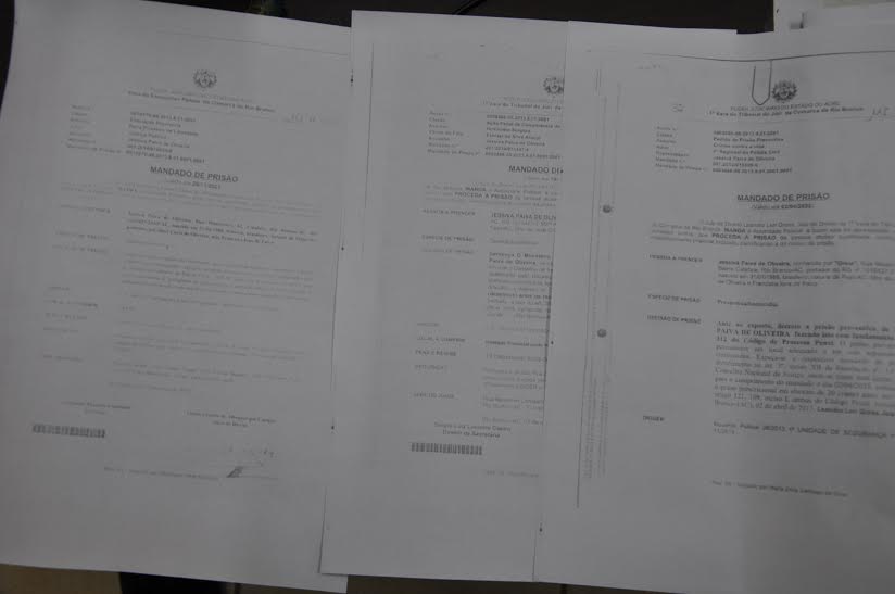 Os mandados de prisão expedidos pela justiça MANDADO