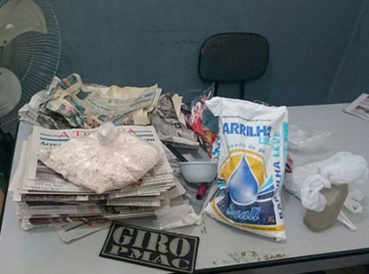 Polícia apreendeu equipamentos que beneficiavam a droga drog