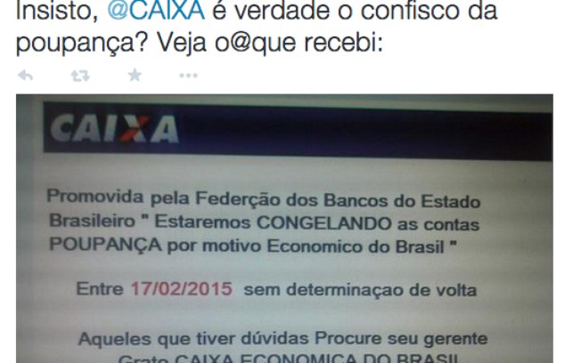 O confisco da popança virou boato nas redes sociais nesta sexta-feira (13)/Foto: Reprodução poupança