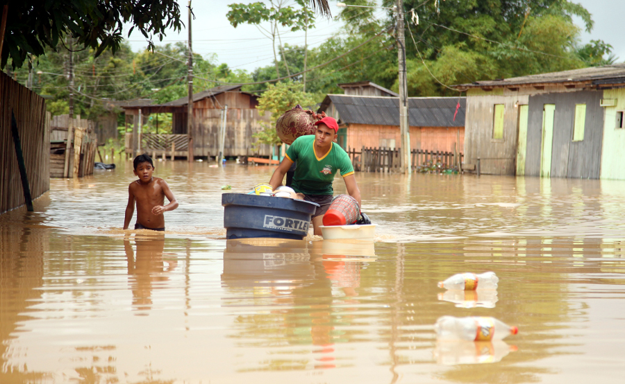 Situação de emergência e de calamidade pública já foram decretados em municípios acreanos (Foto: Luciano Pontes/Secom/AC) trtfronteira