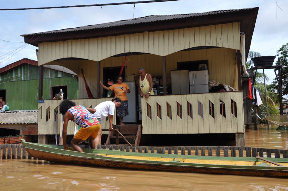 Pai de Marina Silva teve a casa atingida pelas águas do rio Acre/Foto: Altino Machado casa do pai de marina