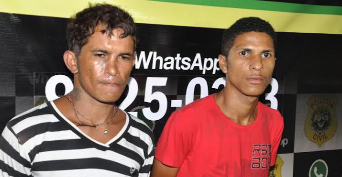 Dupla foi presa e reconhecida pelas vítimas/Foto: Selmo Melo/ContilNet Notícias duplapresa