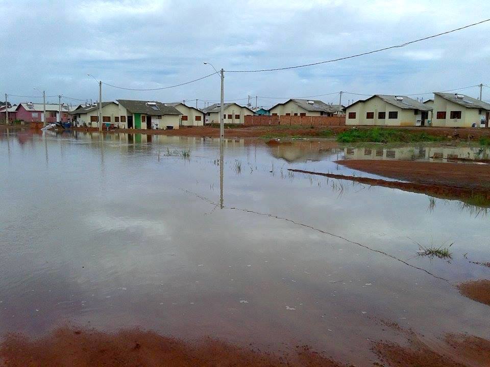 Parte da Cidade do Povo foi inundada após transbordamento doo Igarapé Judia/Foto: Reprodução cidadepovoalagada