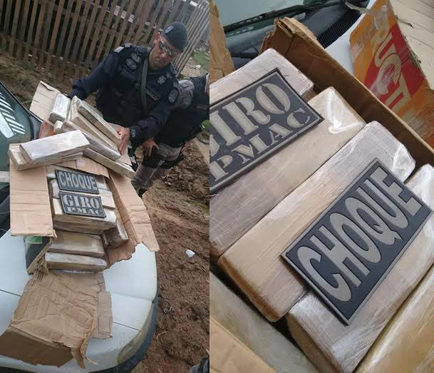 Droga foi encontra dentro de carro no bairro Cidade Nova/Foto: Cedidad drogacidadenova2