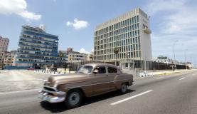 Prédio da Embaixada dos EUA em Havana, CubaAgência Lusa/EPA/Ernesto Mastrascusa/Direitos Reservados 04853819 0