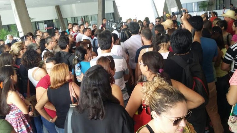 Professores em greve acampam no Tribunal de Justiça/Foto: ContilNet