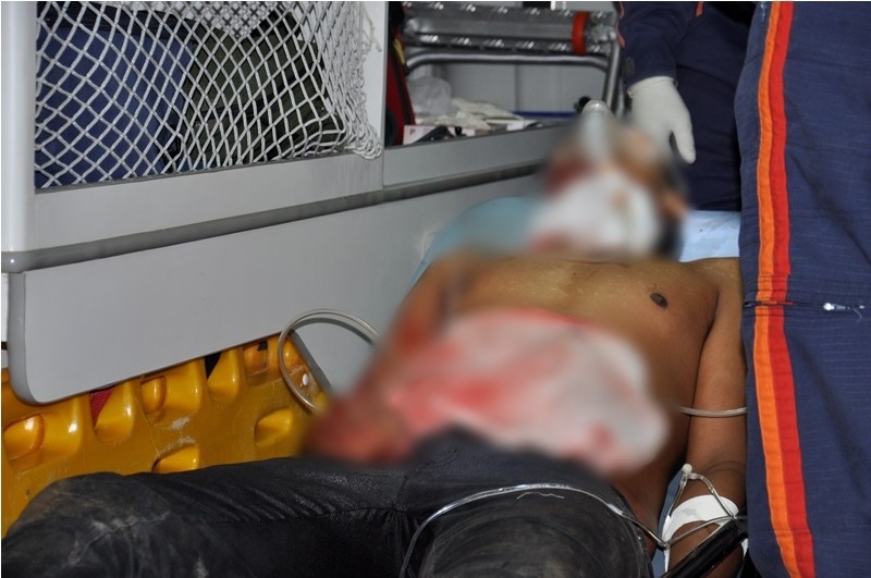 A vítima foi conduzida ao Pronto Socorro de Rio Branco./ Foto: ContilNet