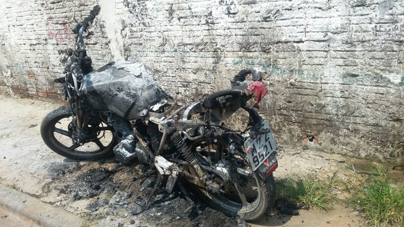 O dono teve perda total do veículo./ Foto: Reproduçãoi