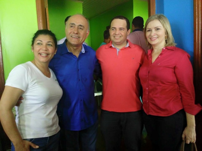 Pré-candidatos Bocalom e Socorro Neri prestigiaram a convenção do PMDB/Foto: Reprodução Facebook