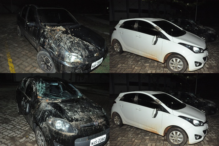 Após forte chuva, muro do Sesc cai e danifica 6 carros