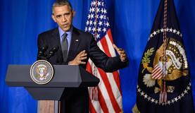 Presidente dos Estados Unidos, Barack Obama.Agência Lusa/EPA/Christophe Petit Tesson/Direitos Reservados 