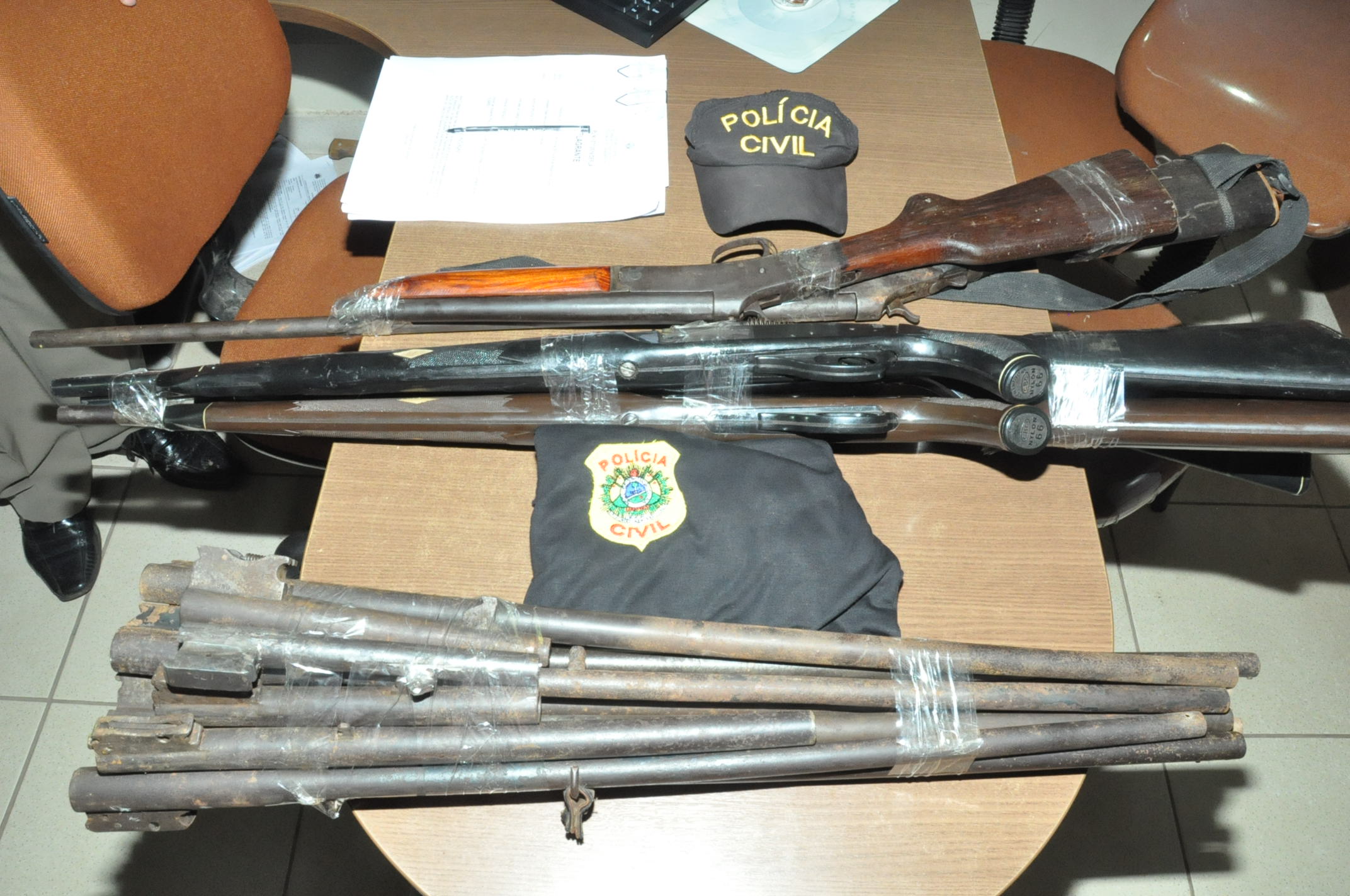 Armas utilizadas para o crime/Foto: ContilNet