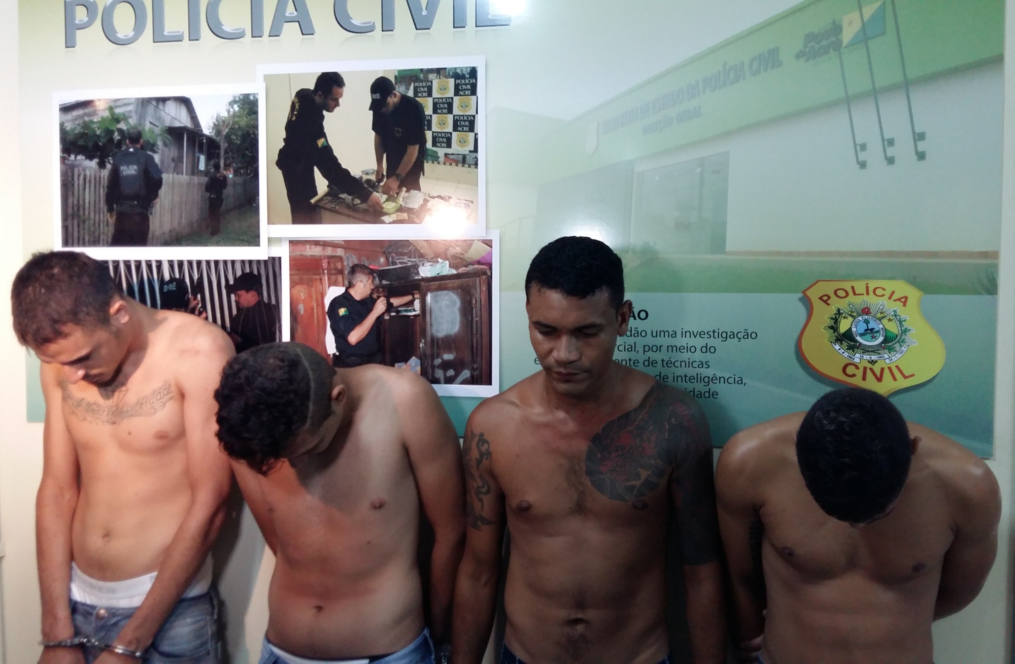 Os quatro suspeitos/Foto: Asssessoria