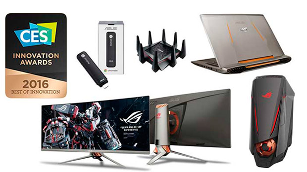 ASUS recebe cinco prêmios em design e eficiência na CES 2016