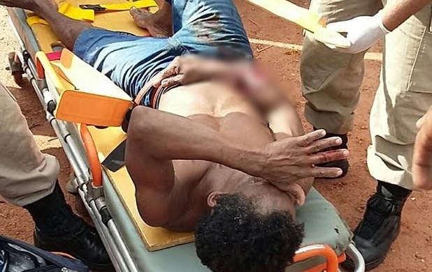 Homem foi atacado pelo animal enquanto se banhava no rio/Foto: Ascom PM
