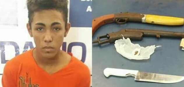 PM de Boca do Acre prende jovem com arma de fogo e sementes de maconha