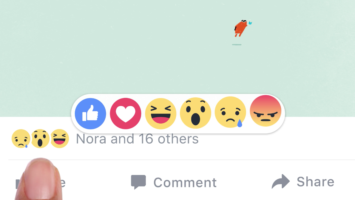 Usuários do Facebook recebem cinco novas alternativas ao botão “curtir”