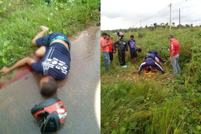 Motoqueiro morreu na hora. garupa foi arremessado para longe e ficou em estado grave/Foto: ContilNet