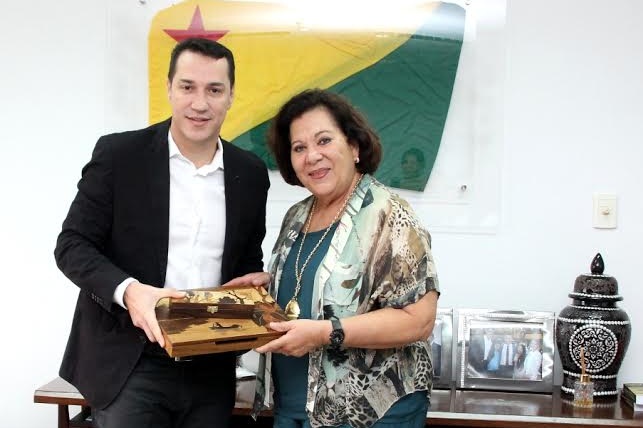Ministra do Supremo Tribunal de Justiça visita presidente da Aleac, Ney Amorim