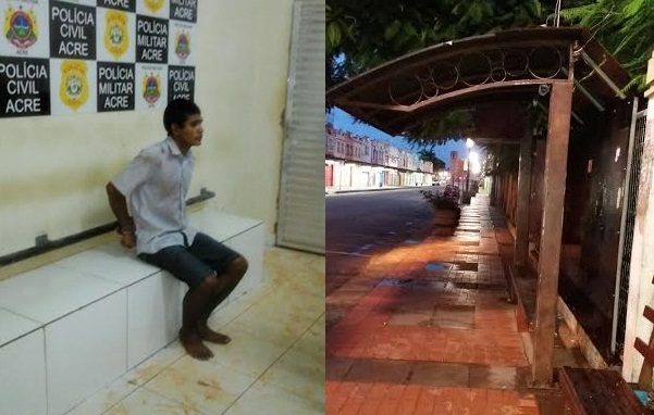 Homem é presos suspeito de furtar TV em ponto de mototáxi no Centro