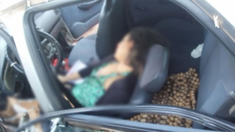 Marina morreu no local do acidente