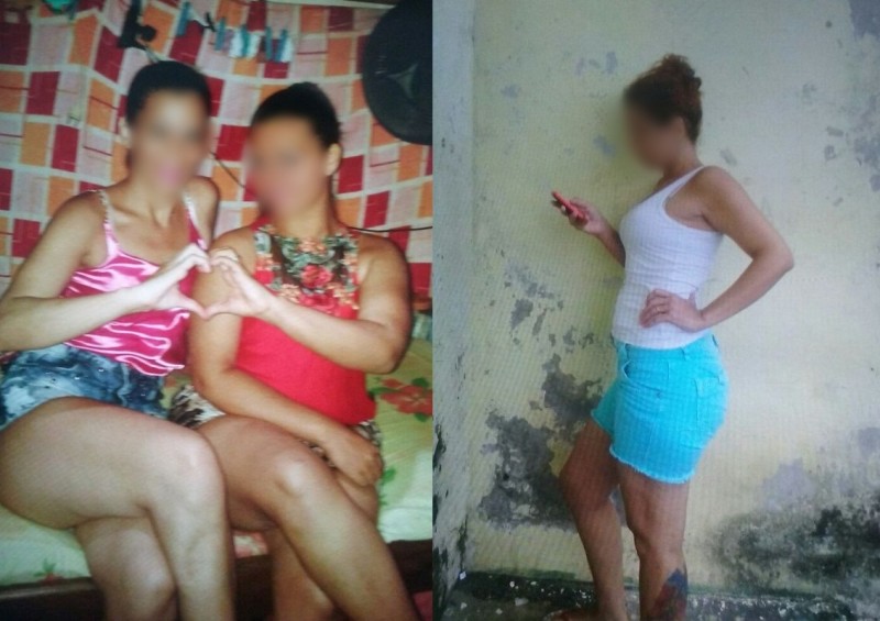Detentas aparecem usando o celular nos corredores do pavilhão feminino