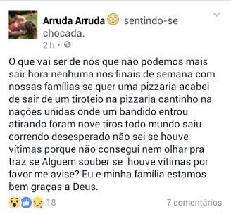 Cliente relata momentos de terror