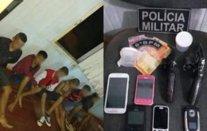 Grupo foi preso e conduzido à delegacia