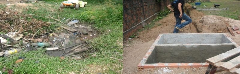 Fossa do sindicato antes e depois
