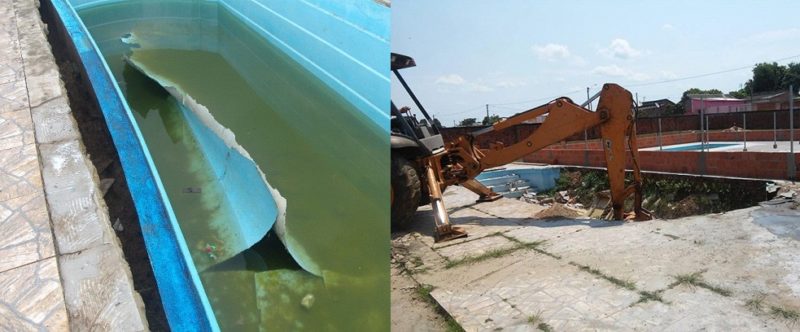 Antiga área de lazer oferecida aos sindicalizados