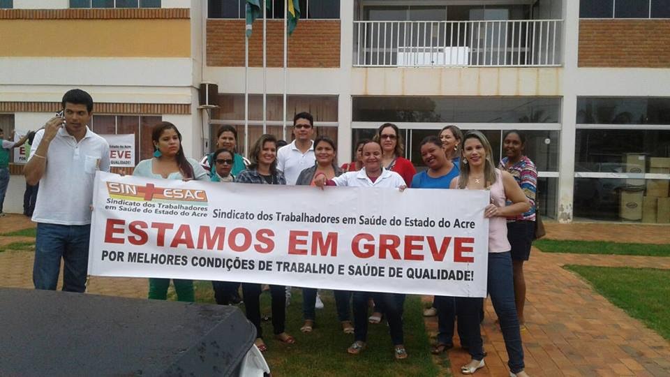 Trabalhadores em Saúde de Acrelândia entram em greve por tempo indeterminado