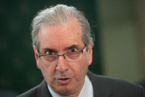 O presidente da Câmara dos Deputados, Eduardo Cunha, durante entrevista coletiva, fala sobre regra para aposentadoria (Marcelo Camargo/Agência Brasil)