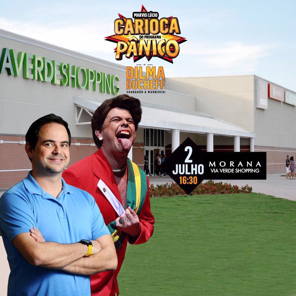 Carioca do Pânico apresenta show gratuito no Via Verde Shopping