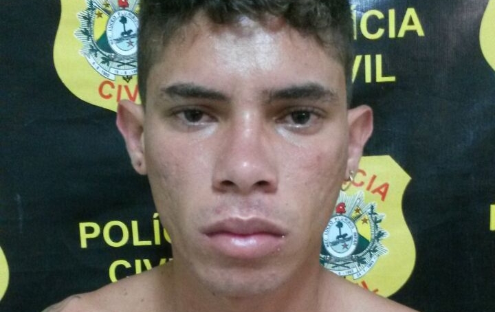 Segundo a polícia, Bruno Henrique Braga Bezerra é suspeito de assaltar uma panificadora, localizada no Segundo Distrito da capital/(Divulgação PC)