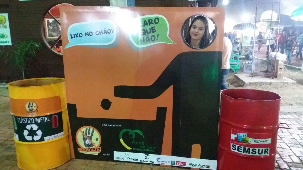 Campanha “Lixo Zero” conscientiza visitantes da ExpoAcre sobre poluição