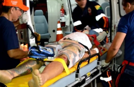 A vítima se encontra na Unidade de Terapia Intensiva (UTI)