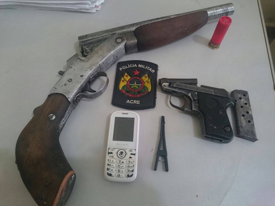 Polícia Militar apreende três armas de fogo na região do Segundo Distrito da Capital