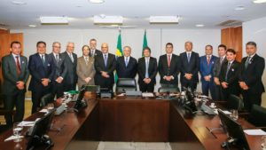 Brasília - DF, 24/08/2016. Presidente em Exercício Michel Temer durante reunião com Ministro da Justiça. Foto: Marcos Corrêa/PR