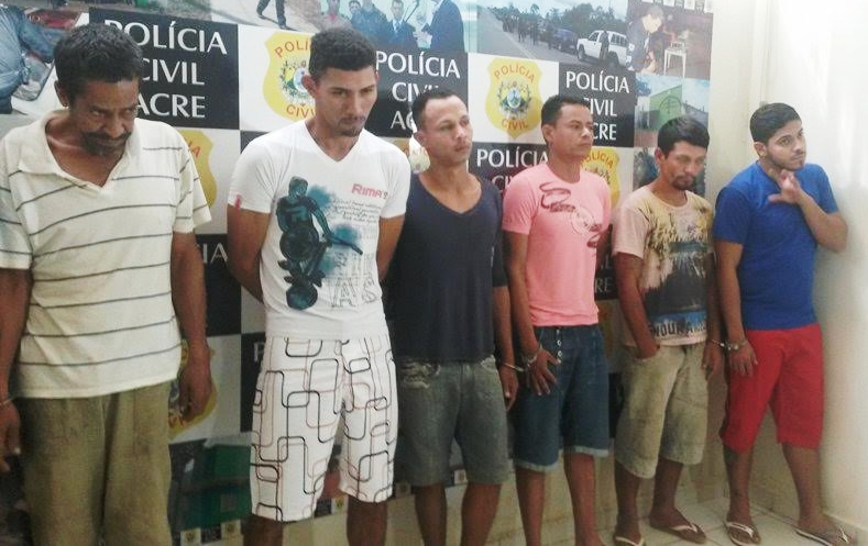 Os suspeitos foram apresentados na manhã desta quinta-feira (11)/Foto: ContilNet