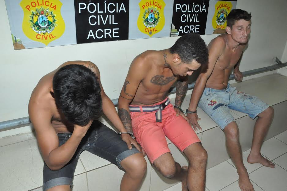 Polícia prende três homens acusados de assalto e receptação, em Rio Branco