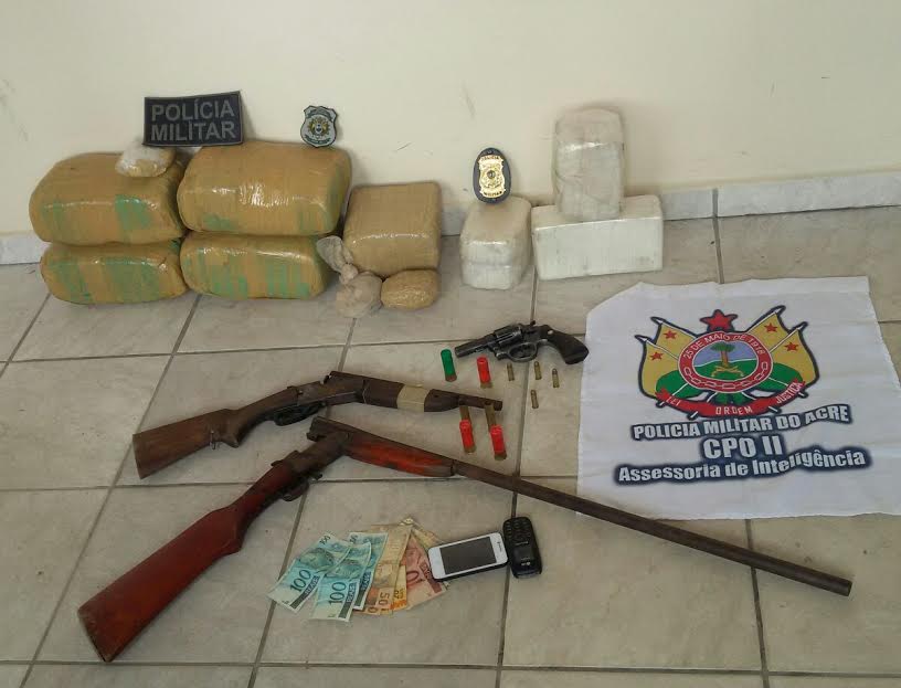 Polícia Militar prende três peruanos acusados de tráfico de drogas no Acre