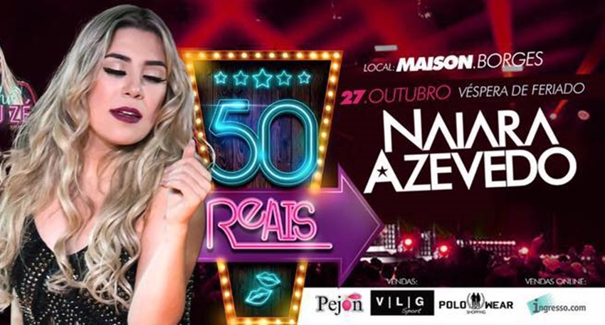 Naiara Azevedo promete agitar amantes da música sertaneja em show nesta quinta-feira
