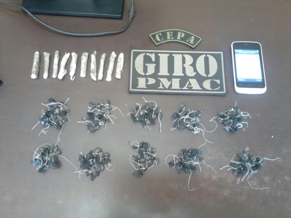 Polícia Militar prende suspeito com 100 pedras de crack oxidado no bairro da Base