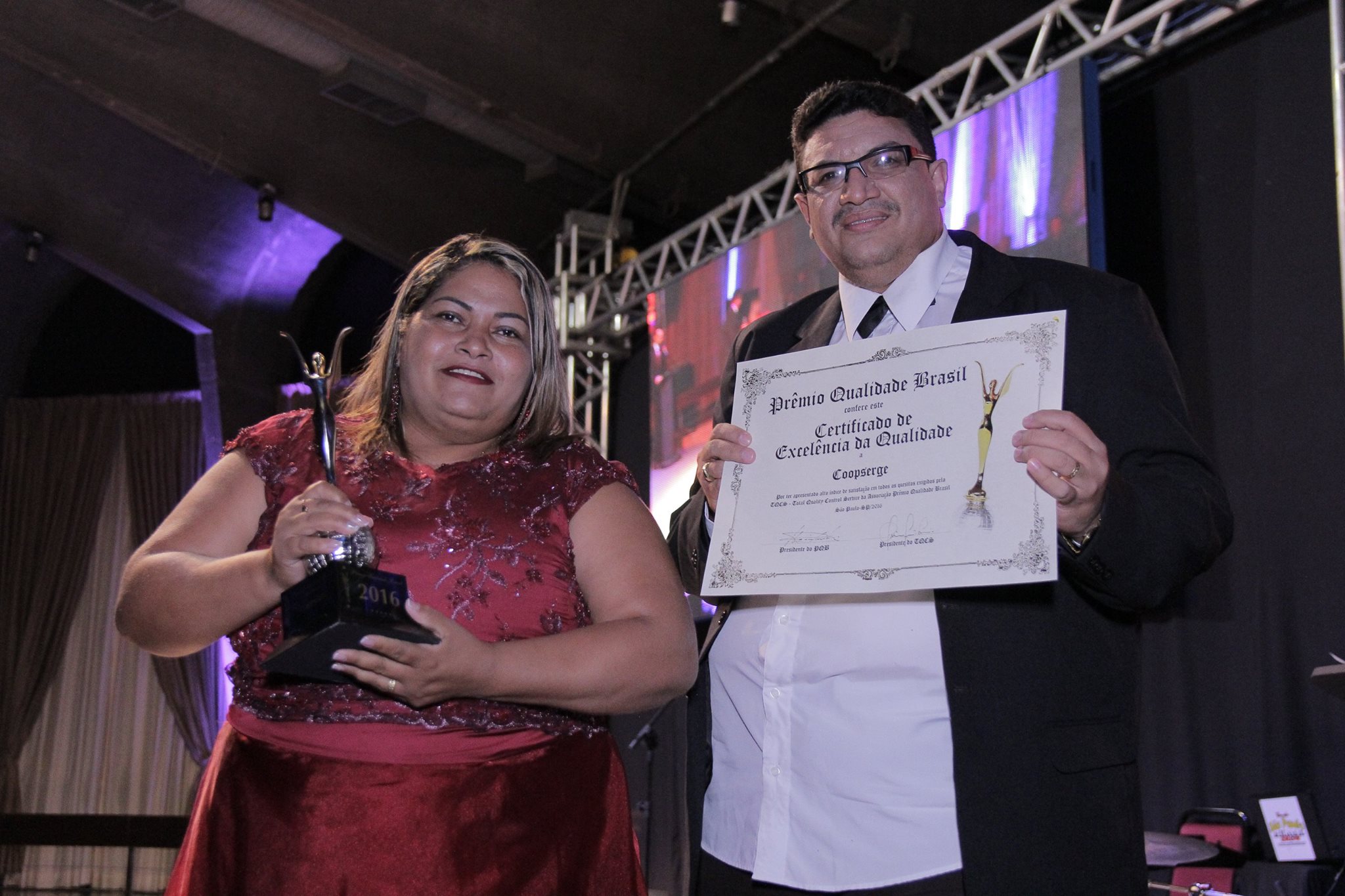 Prêmio Qualidade Brasil: Coopserge é homenageada durante cerimônia em São Paulo