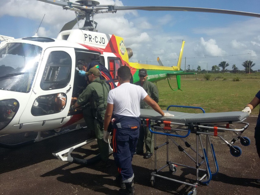 Ciopaer usa helicóptero para resgatar indígena picada por cobra na fronteira